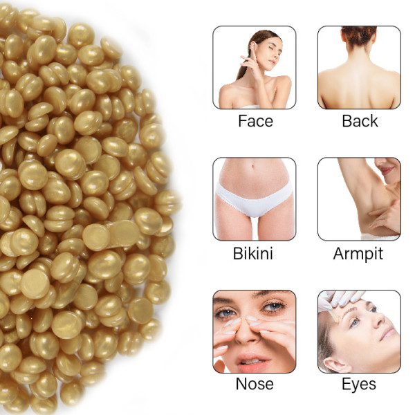 Gold Hard Wax Beads 3.75KG - 8.26lb - Leo (FREE SKIN'S POST - WAX RESTORING OIL 500ML)
